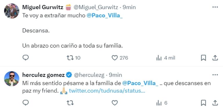 paco villa reacciones