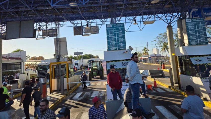 Productores de maíz mantienen la toma de dos casetas en Sinaloa; alternativas viales