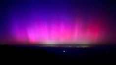 FOTOS: aurora boreal pinta de rosa el cielo de Baja California