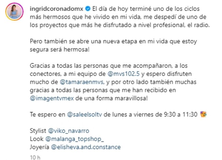 ingrid coronado programa de radio