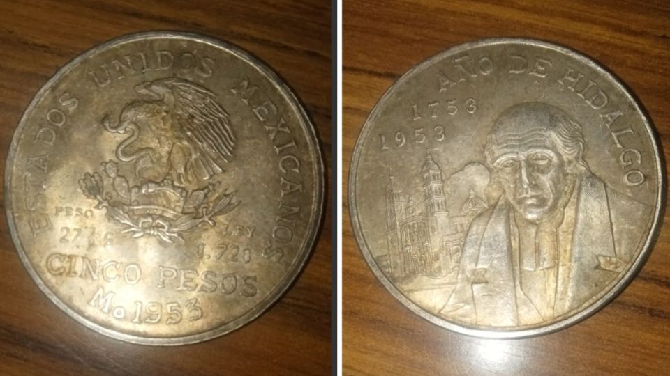 Mone da 5 pesos de 1953