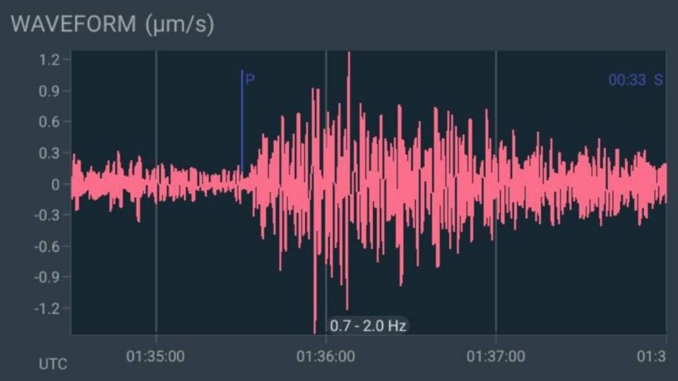 El sismo tuvo una intensidad de 3.4