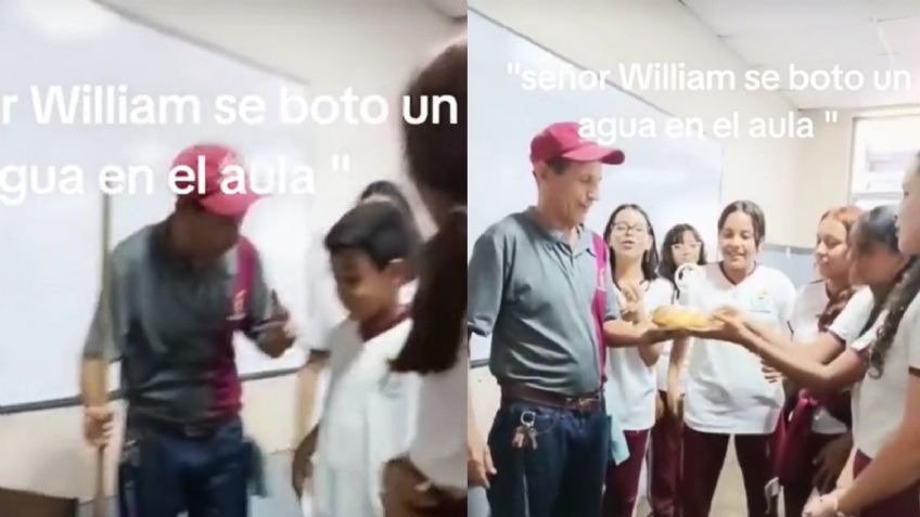 VIDEO: estudiantes hacen llorar a todo TikTok por festejar a trabajador de limpieza en el día de su cumpleaños