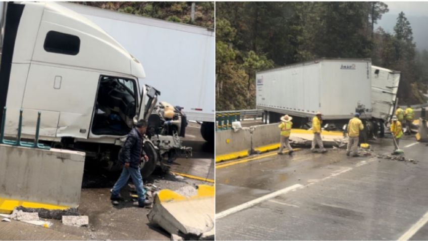 Fuerte choque desata colapso vial y cierre de autopista México-Puebla; alternativas viales