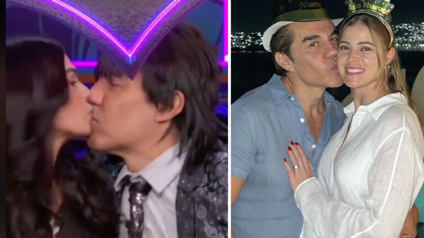 Livia Brito le roba un beso a Adrián Uribe y el comediante hasta se olvida de su esposa