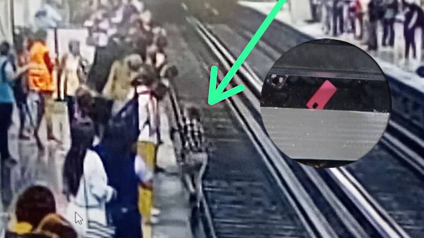 Usuario baja a las vías de estación Guerrero por su celular y provoca caos en Línea 3 del Metro