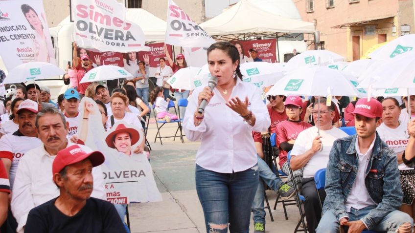 Candidata Simey Olvera refrenda compromiso de trabajar por la gente desde el Senado