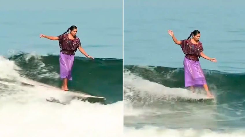 ¿Quién es Patty Ornelas? La mexicana sorprendió al mundo surfeando con un Huipil y dominando las olas