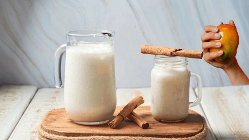 Renueva tu receta de agua de horchata agregándole un delicioso mango y sobrevive a la temporada de calor