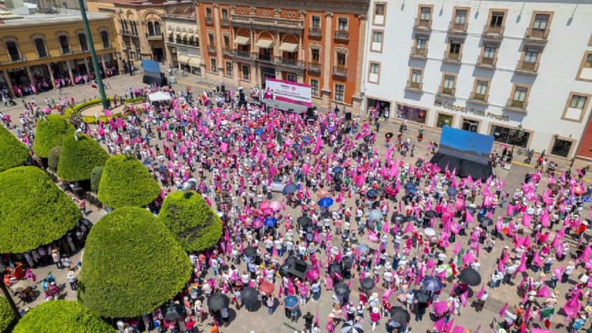 Participan guanajuatenses en la marcha de la "Marea Rosa"