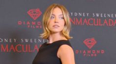 ¡Sydney Sweeney ya están en México! La actriz deslumbra con vestido negro 'cut out' y guantes de cuero