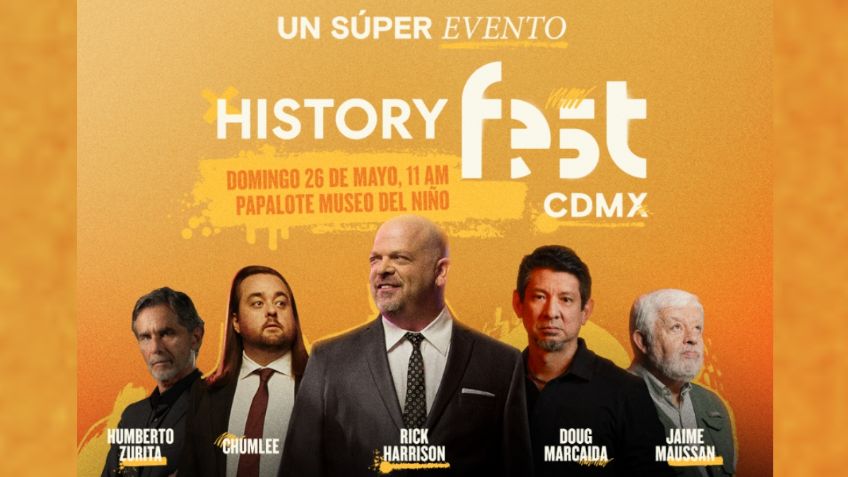 Rick Harrison, Chumlee y Jaime Maussan, en el History Fest en la CDMX