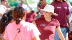 Candidata Ana Paty Peralta dialoga con cancunenses en tianguis de la Supermanzana 105