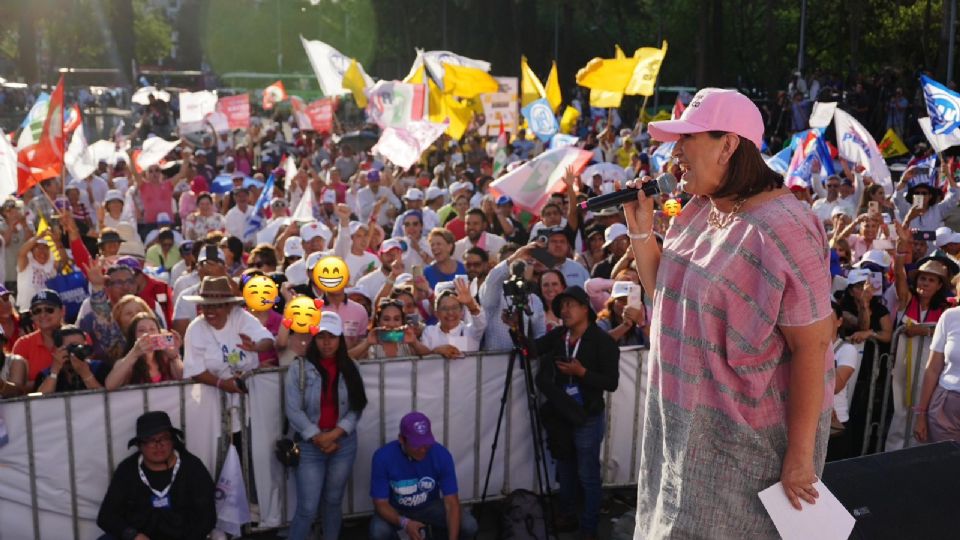 Xóchitl Gálvez, candidata del PAN, PRI y PRD a la Presidencia.