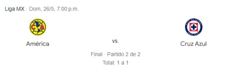 america vs cruz azul partido de vuelta en vivo