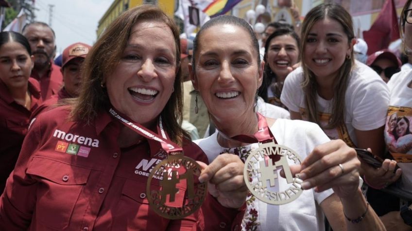 Claudia Sheinbaum acompaña a Rocío Nahle en su cierre de campaña