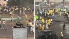 Fuerte lluvia sorprende a aficionados en el Estadio Azteca previo a la final América vs Cruz Azul | VIDEO