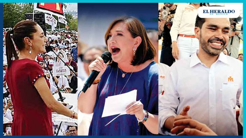 Sheinbaum, Gálvez y Máynez aprietan el paso con sus cierres de campaña