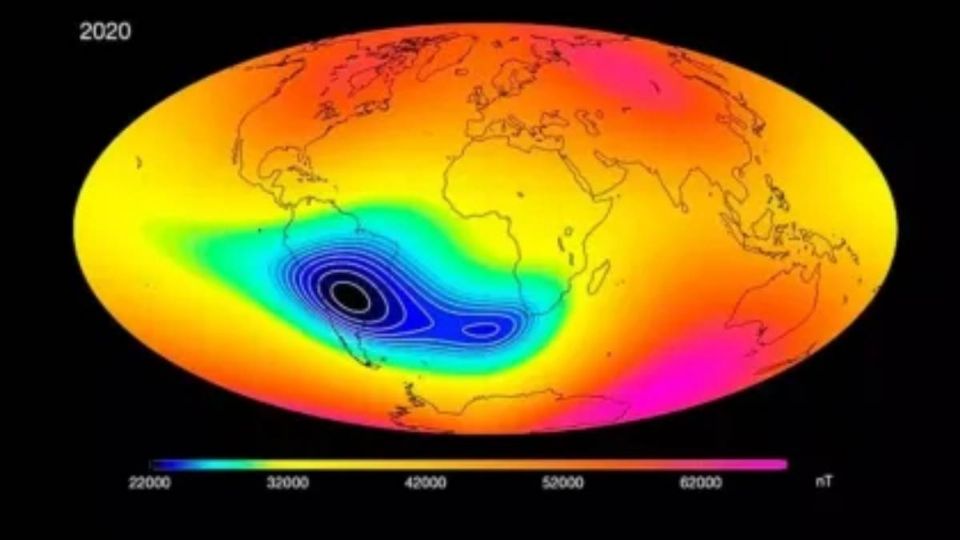 La anomalía magnética fue localizada en Brasil.