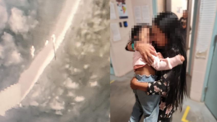 Polleros abandonan a niña de 2 años en muro fronterizo, ya fue reunida con su madre