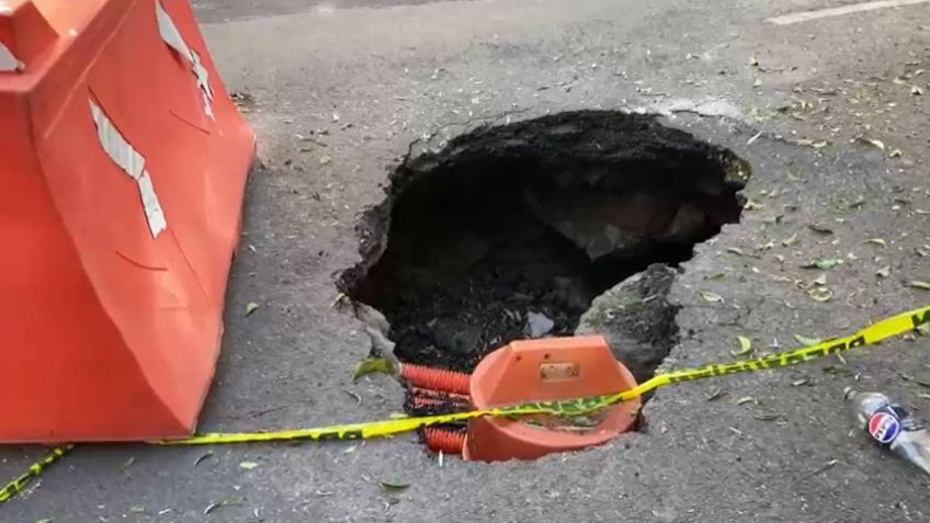 VIDEO: vecinos reportan un socavón en la colonia San Rafael