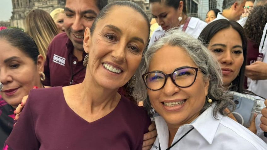 Rita Ozalia candidata al Senado por Morena, acompaña en cierre de campaña a Claudia Sheinbaum