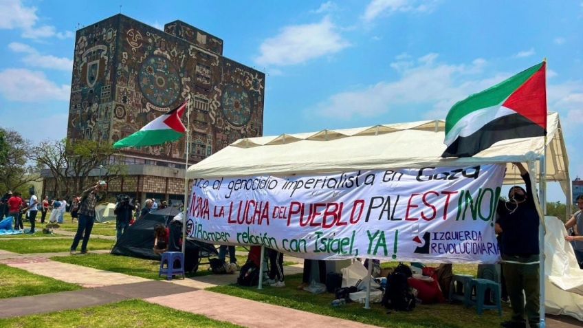 UNAM respetará plantón propalestino instalado en CU