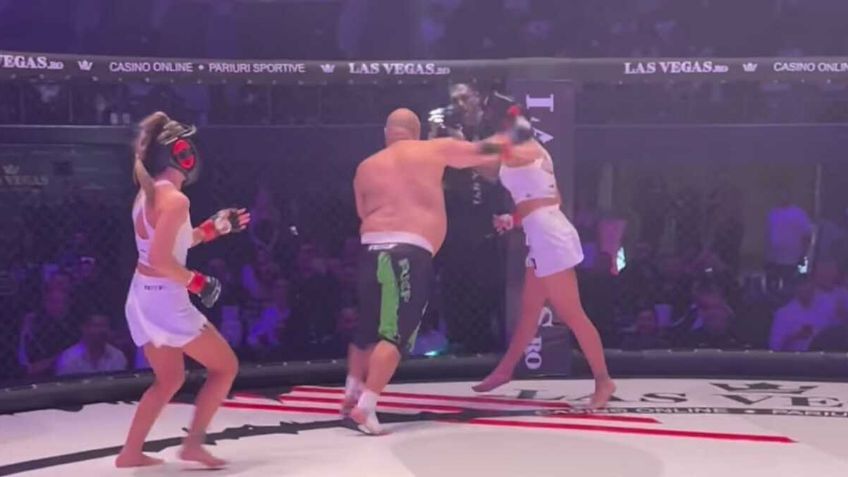 VIDEO: pelea de MMA entre dos mujeres y un hombre causa polémica en redes sociales