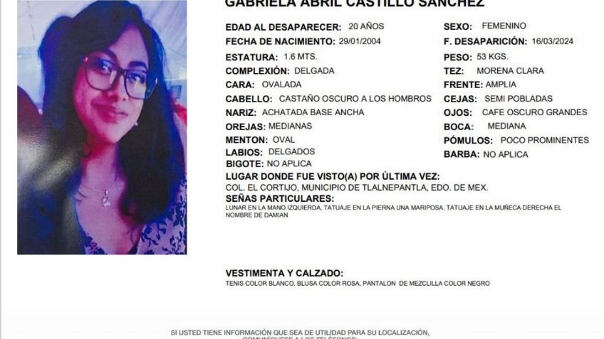 Justicia para Gabriela Abril; confirman que fue víctima del feminicida de Iztacalco