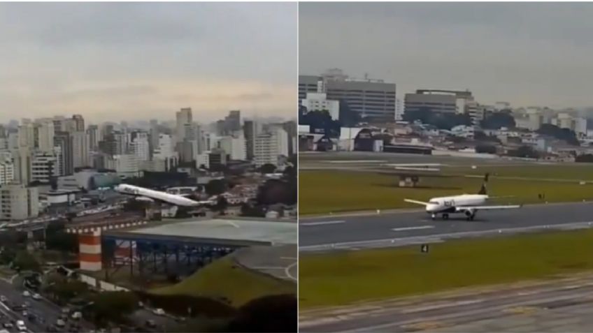 VIDEO: así fue el momento en que un avión casi se impacta contra edificios al momento de despegar