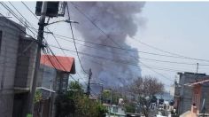 Incendio consume fábrica de pirotecnia tras explosión en Tultepec, Estado de México