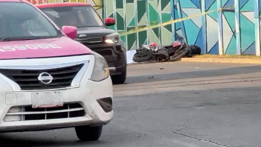 Muere motociclista al derrapar en el Eje 1 de la alcaldía Iztapalapa