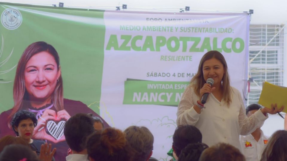 Nancy Núñez, candidata a alcaldesa de Azcapotzalco por la coalición Morena-PT y PVEM