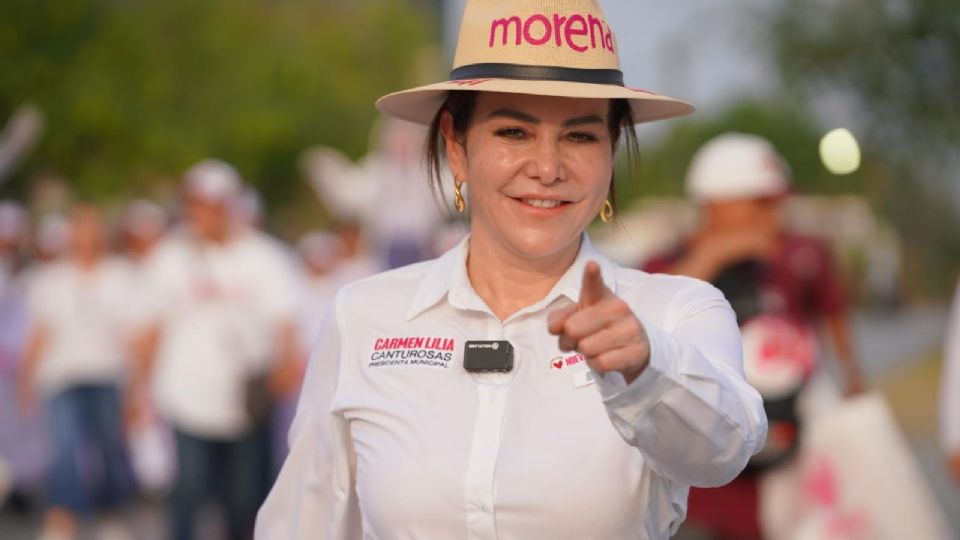 Carmen Lilia Canturosas, quien busca la reelección en Nuevo Laredo.