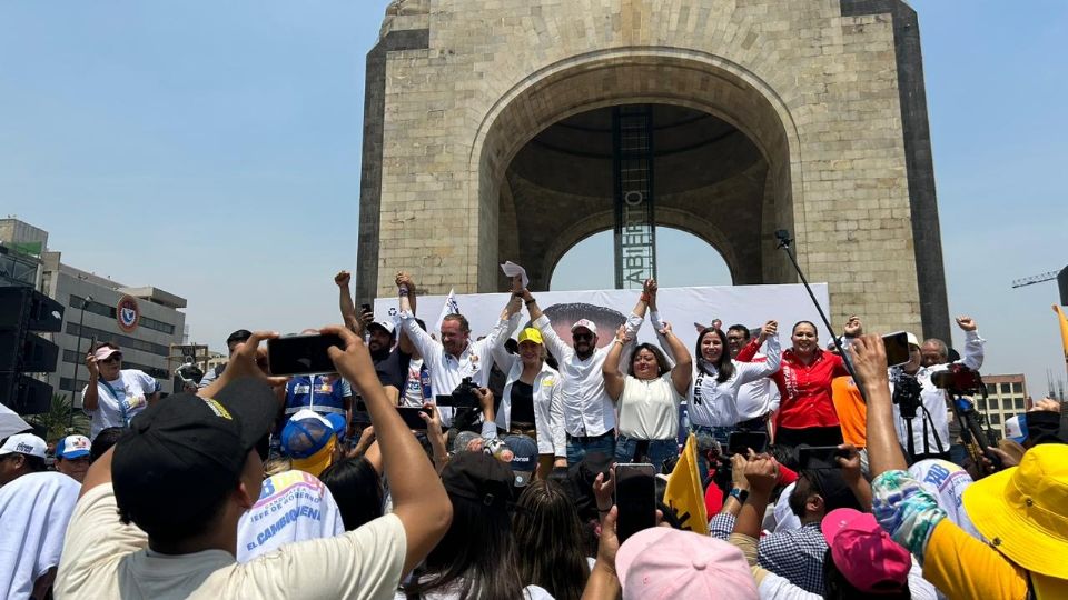 Santiago Taboada, en el Monumento a la Revolución, este lunes.