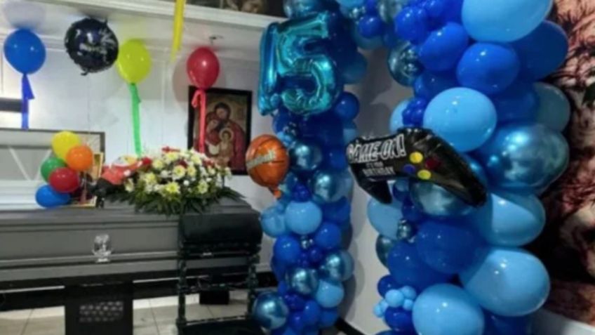 “A él le gustaban mucho las fiestas”: con bolsitas de dulces y pastel despiden a menor que falleció al caer del techo en Monterrey