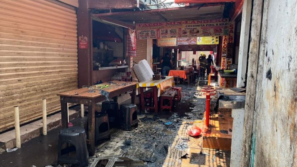 Explosión en un local de una fonda de comida en la entidad tabasqueña