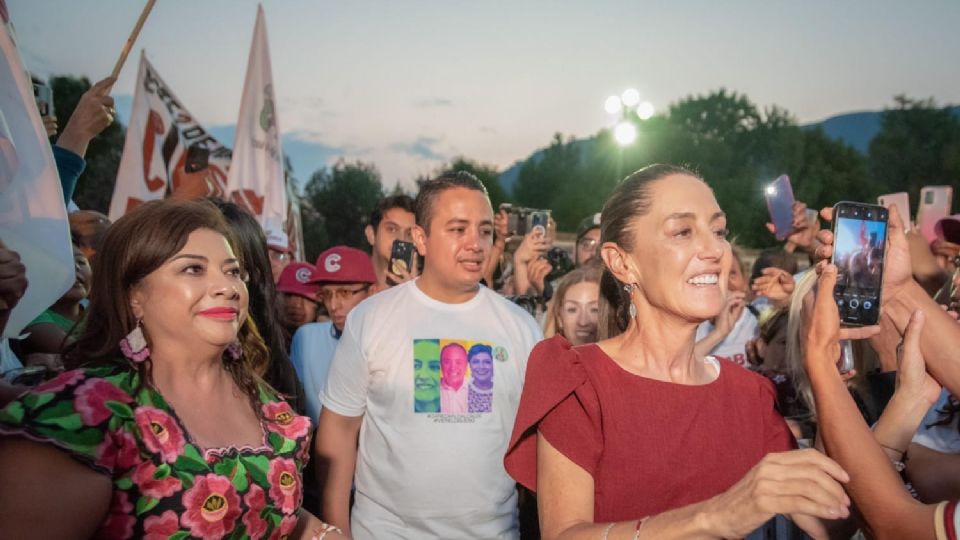 Clara Brugada, Janecarlo Lozano y Claudia Sheinbaum.