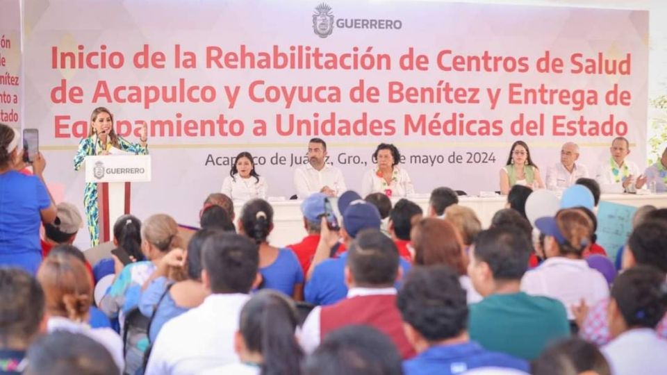 La mandataria informó que se rehabilitarán los Centros de Salud de Acapulco y Coyuca de Benítez y se equiparán las Unidades Médicas del estado.