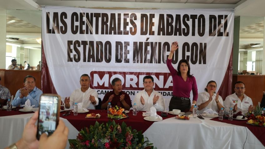 Se reúne Mariela Gutiérrez con comerciantes en la Central de Abastos en Ecatepec