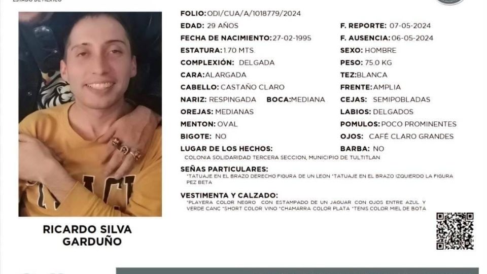 Buscan a Ricardo Silva Garduño