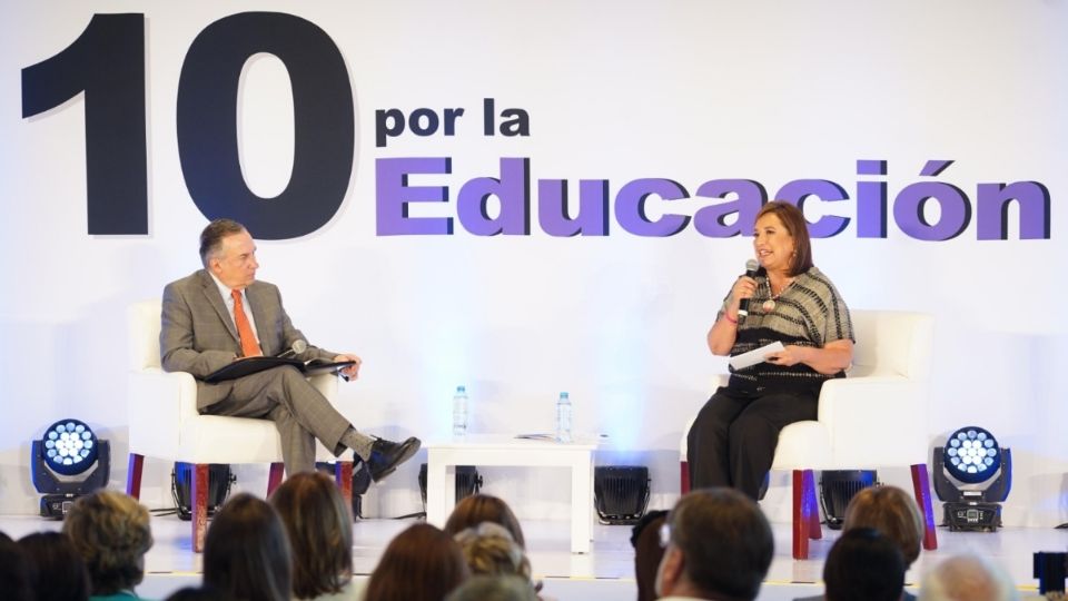 La candidata presidencial Xóchitl Gálvez participó en el foro “10 Preguntas por la Educación”