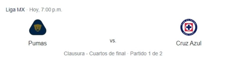 pumas vs cruz azul en vivo