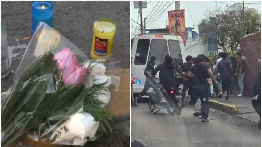 Con veladoras y flores, estudiantes de FES Acatlán dan el último adiós al joven fallecido durante ataque de porros