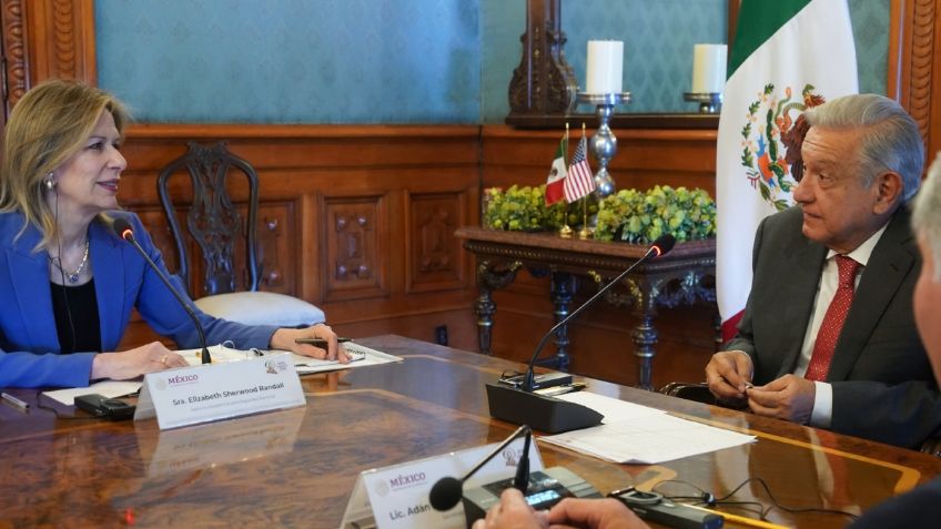 AMLO se reúne con Sherwood-Randall y Ken Salazar en Palacio Nacional