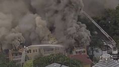 VIDEO: incendio consume edificio de departamentos en Florida; en azotea hallan a hombre con un disparo