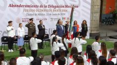 París 2024: Así fueron abanderados los atletas Alejandra Orozco y Emilio Hernandez en palacio nacional