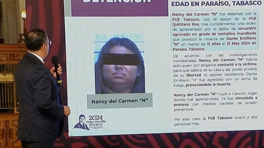 Nancy N engañó a Emiliano para que saliera de su casa y pudiera secuestrarlo en Paraíso, confirman autoridades