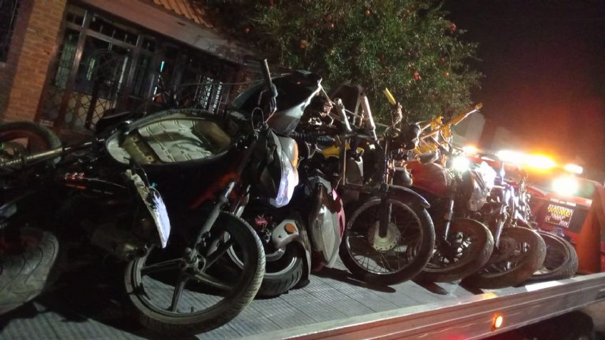 Encuentran bodega secreta donde guardaban las motos robadas en Edomex, recuperaron 28 de éstas