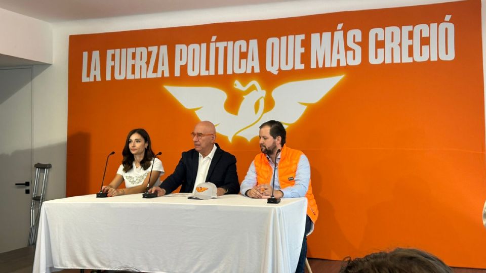 Dante Delgado y Laura Ballesteros encabezan la conferencia de Movimiento Ciudadano, este martes 11 de junio.